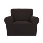 Purefit Stretch Chair Sofa Slipcover – Spandex Jacquard Non Slip Soft Couch Sofa Cover, Washable Furniture Protector With Non Skid Foam And Elastic Bottom For Kids (Chair, Chocolate)