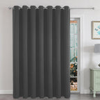 Joydeco Sliding Door Curtains, Dark Grey Curtains 100 X 90 Inches, Extra Wide Curtains For Patio Sliding Door Living Room, Room