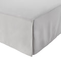 Amazon Basics Lightweight Pleated Bed Skirt, Full, Light Grey, Solid