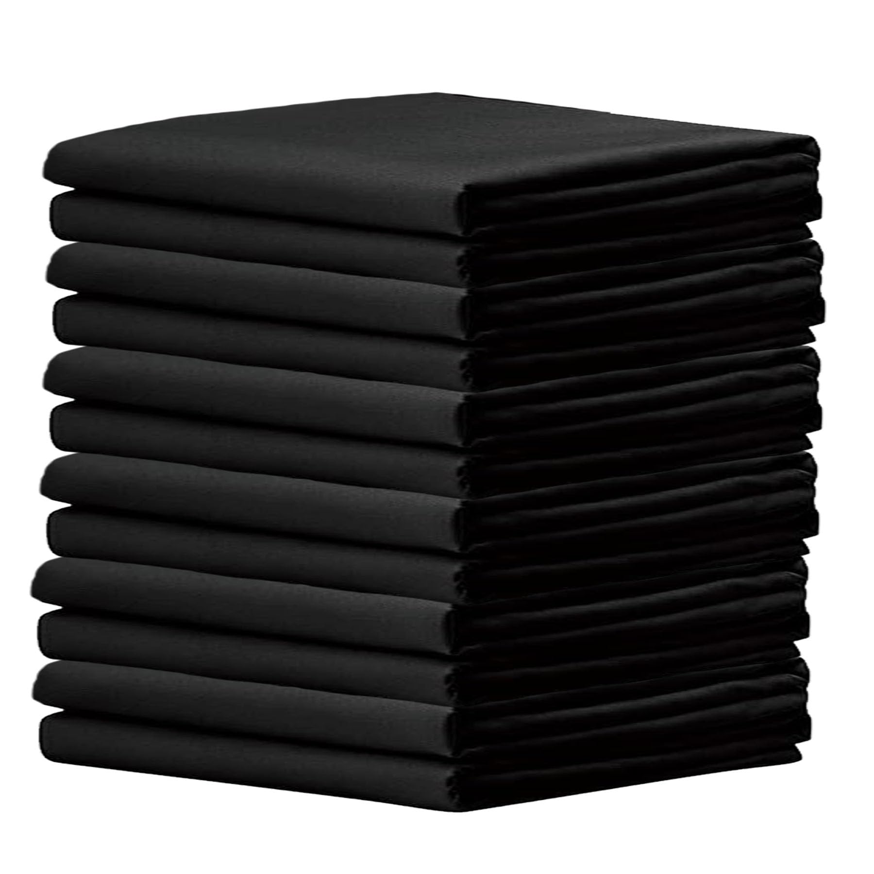 Leisureweek Premium Black Pillowcases 12 Pack, Standard Queen Size, Soft Brushed 1800 Thread Count Microfiber, Allergies Free, W