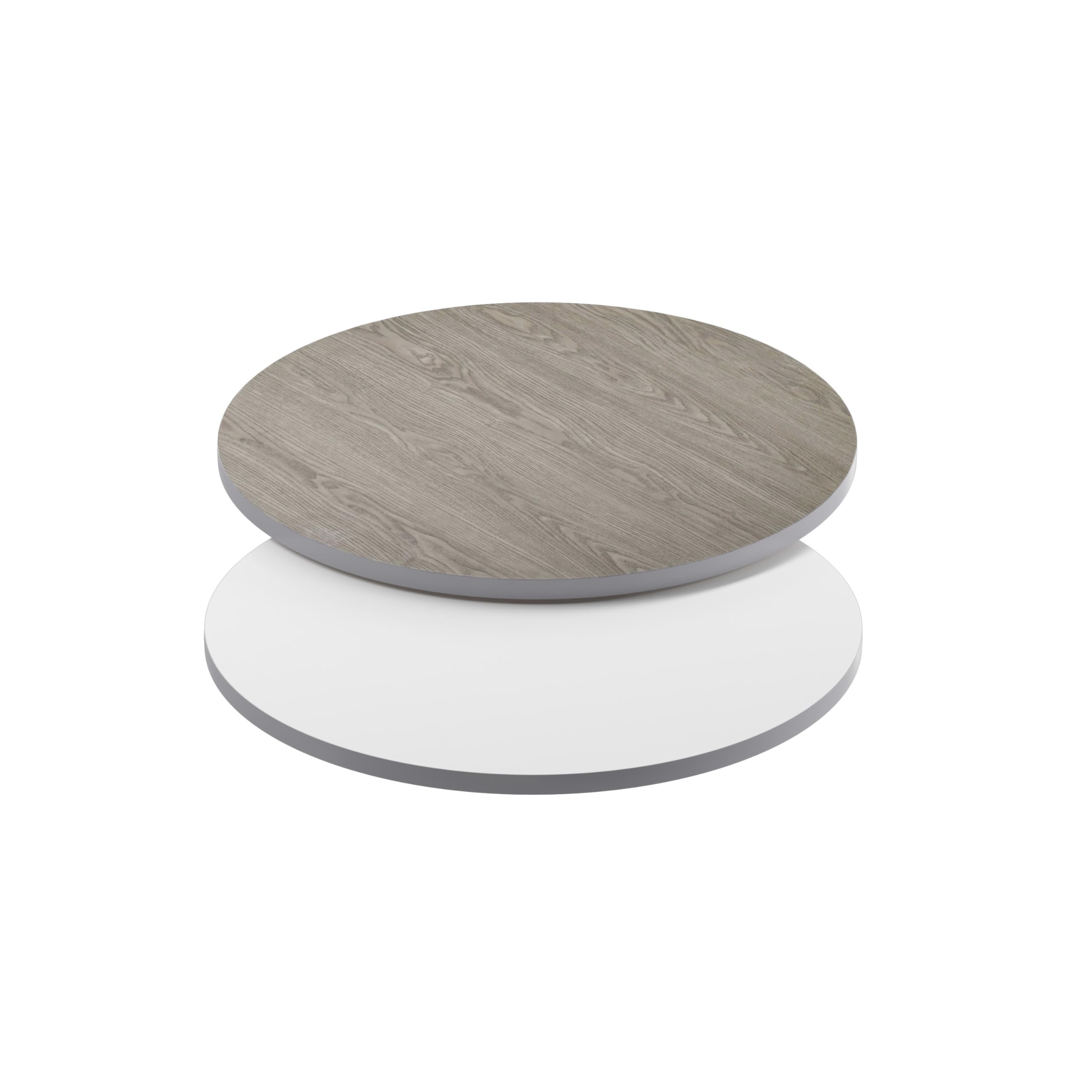 Flash Furniture 30 Round Table Reversible Laminate Top, White/Gray (Pack of 1)