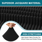 Turquoize T Cushion Chair Slipcover T Cushion Chair Covers For Living Room Stretch Sofa Couch Cover Soft Armchair Cover Washable Furniture Covers With Individual T Cushion Seat Covers (Chair, Black)