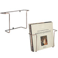 MyGift Modern Metal Wire Wall Mounted Vinyl Records Storage Racks, Hanging LP Record Holders, Floating Album Cover Display Shelv