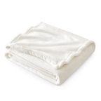 Bedsure Fleece Blanket Throw Blanket - Cream Lightweight Blanket For Sofa, Couch, Bed, Camping, Travel - Super Soft Cozy Microfi