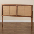Baxton Studio Gilbert Ash Walnut Rubberwood Full Headboard
