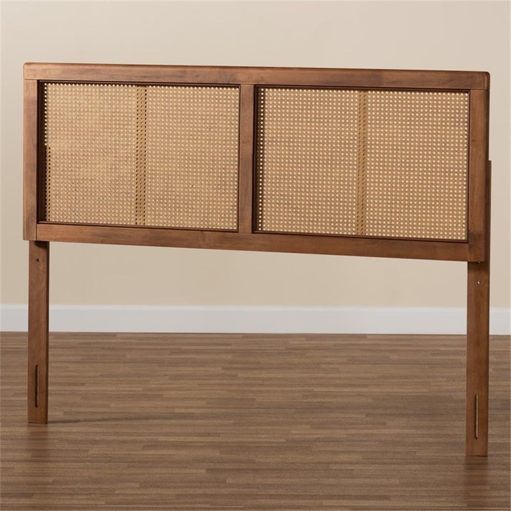 Baxton Studio Gilbert Ash Walnut Rubberwood Full Headboard