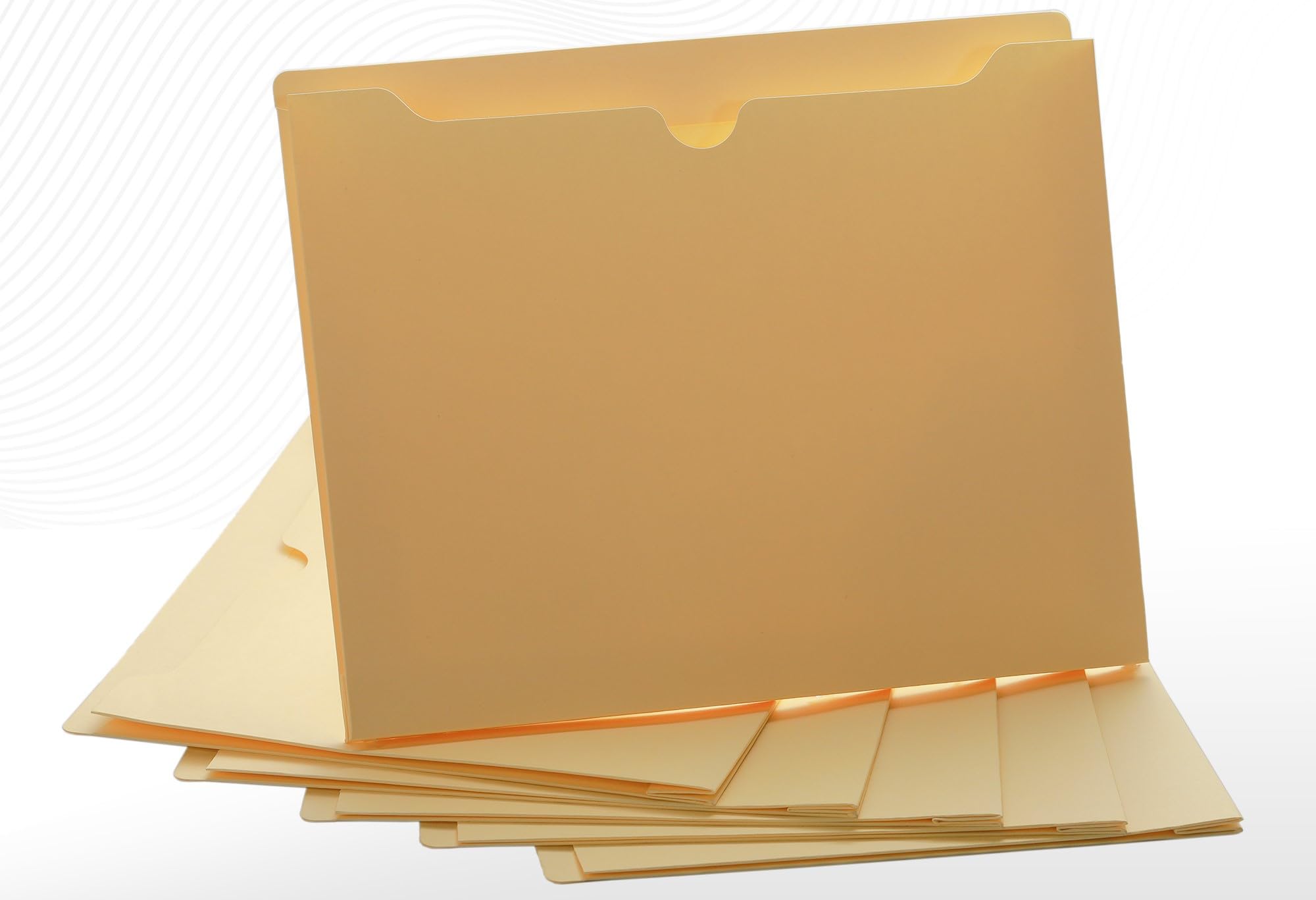 Manila File Jackets, 2 Inch Expansion, Letter Size, Reinforced Straight-Cut Tab, 6 Pack