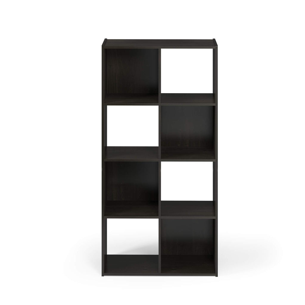 Furinno Pelli Cubic Storage Cabinet, 4x2, Espresso
