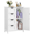 VASAGLE Storage Cabinet with Drawers, Freestanding Floor Cabinet with Door, 13.8 x 25.6 x 35.4 Inches, Adjustable Shelf, for Bat