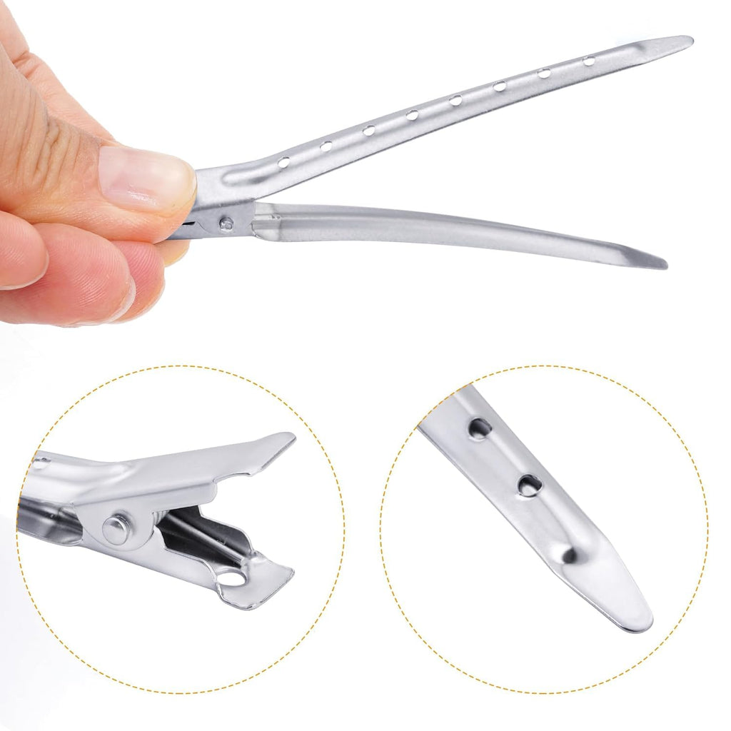 Soft 'N Style Duck Bill Clips Steel, 12 Bag