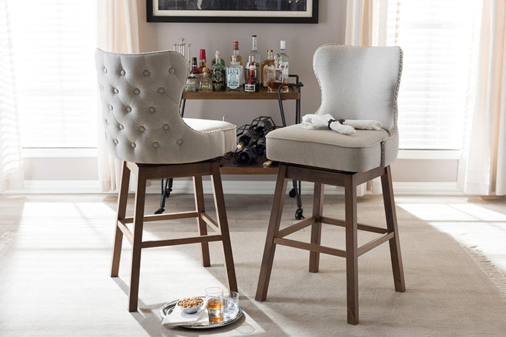Gradisca Swivel Barstool in Light Beige (only 1 chair )