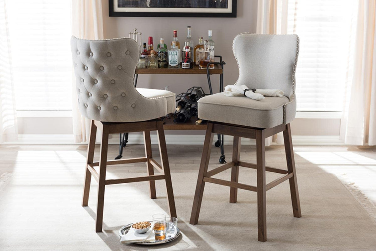 Gradisca Swivel Barstool in Light Beige (only 1 chair )
