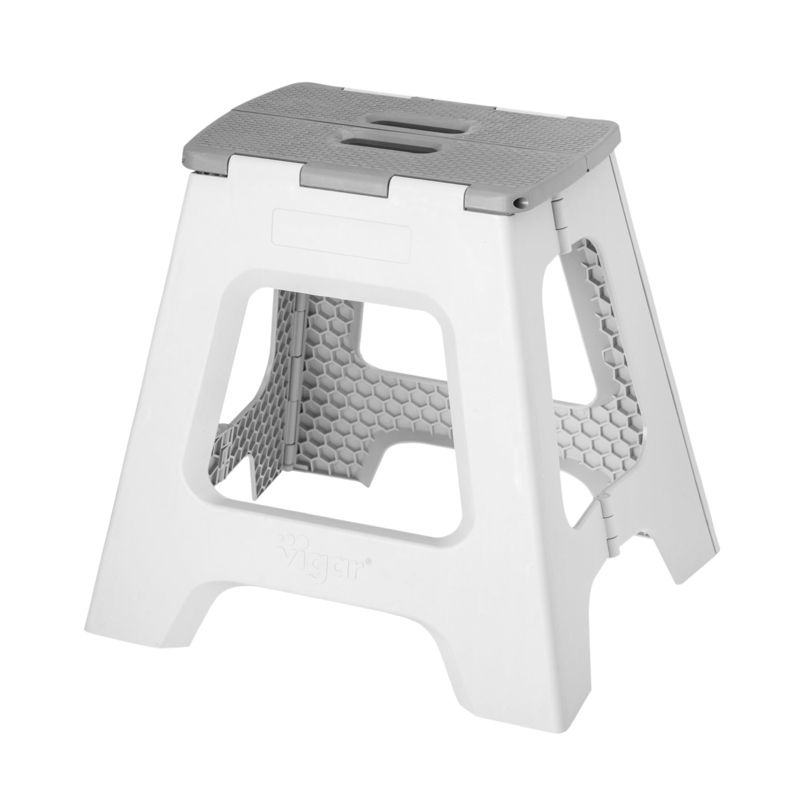 Vigar Compact Step Stool Foldable, 16-inch Step Stools for Adults up to 330 Pound, Lightweight Stool, Non-Slip Folding Step Stoo