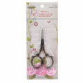 Sullivans Heirloom Embroidery Leaf Handle, 4'', Silver Scissors