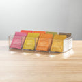 mDesign Plastic Condiment Organizer and Tea Bag Holder - 8-Compartment Kitchen Pantry/Countertop Storage Caddy - Divided Chip, S