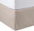 Amazon Basics Lightweight Pleated Bed Skirt, Queen, Taupe, Solid