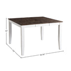 Intercon Kona 54" Gathering Butterfly Leaf, 4 Legs, Gray & White Counter Tables