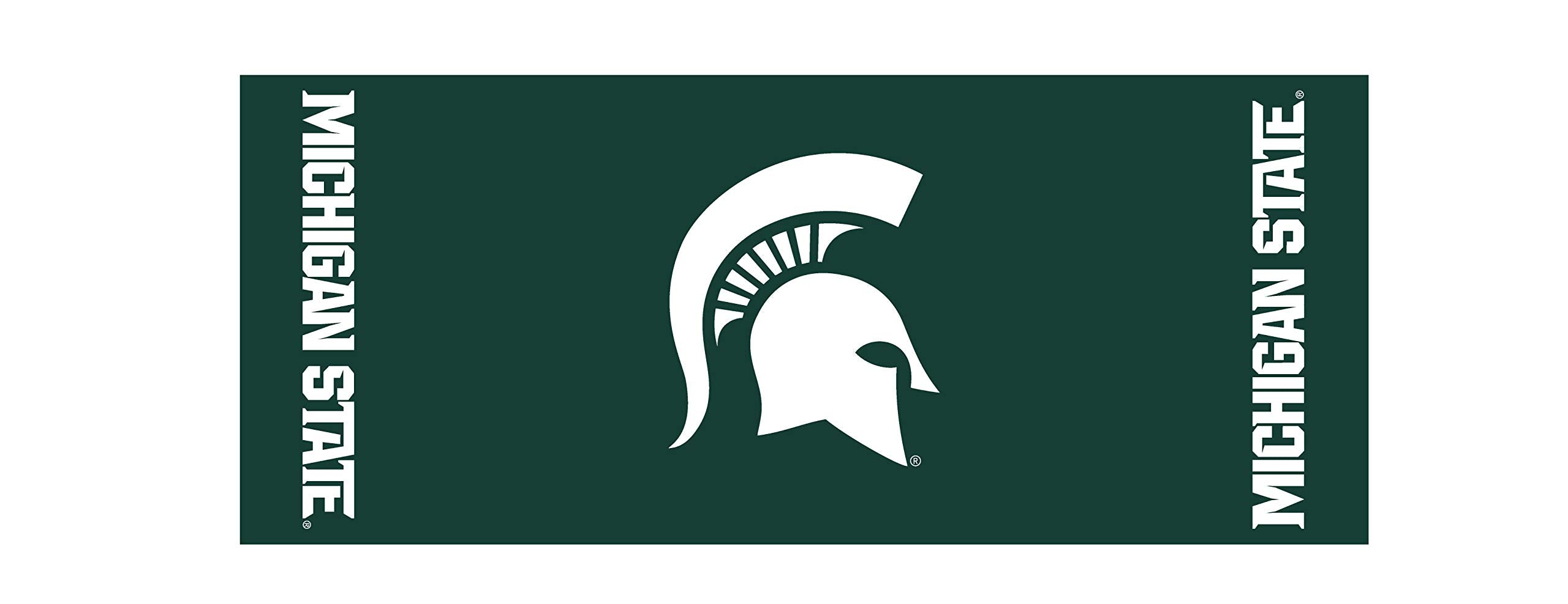 Collegiate Kwik-Covers Rectangle Plastic Table Covers, Bundle Of 2 (Michigan State University, 8')
