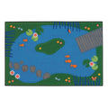 Carpets For Kids Kid$Value Plus 72.06 Tranquil Pond Playroom Kids Rug 6Ft X 9Ft Rectangle Blue