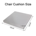 Gueglsa Indoor Outdoor Bar Stool Cushions 12X12 Inch,Non Slip Square Seat Pad With Straps,Waterproof Fade Resistant Small Metal