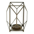 Melrose 83436 Candle Holder, 10-Inch Height, Iron And Glass