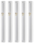 SUPER STAM MEZUZAH CASE Holder (shidell) ??? ????? Plastic Rectangle Shape Silver shin Waterproof Rubber Cork lot of 5 (WHITE GO