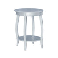Powell Furniture Powell Round Shelf, Silver Table, 18 x 24 x 18