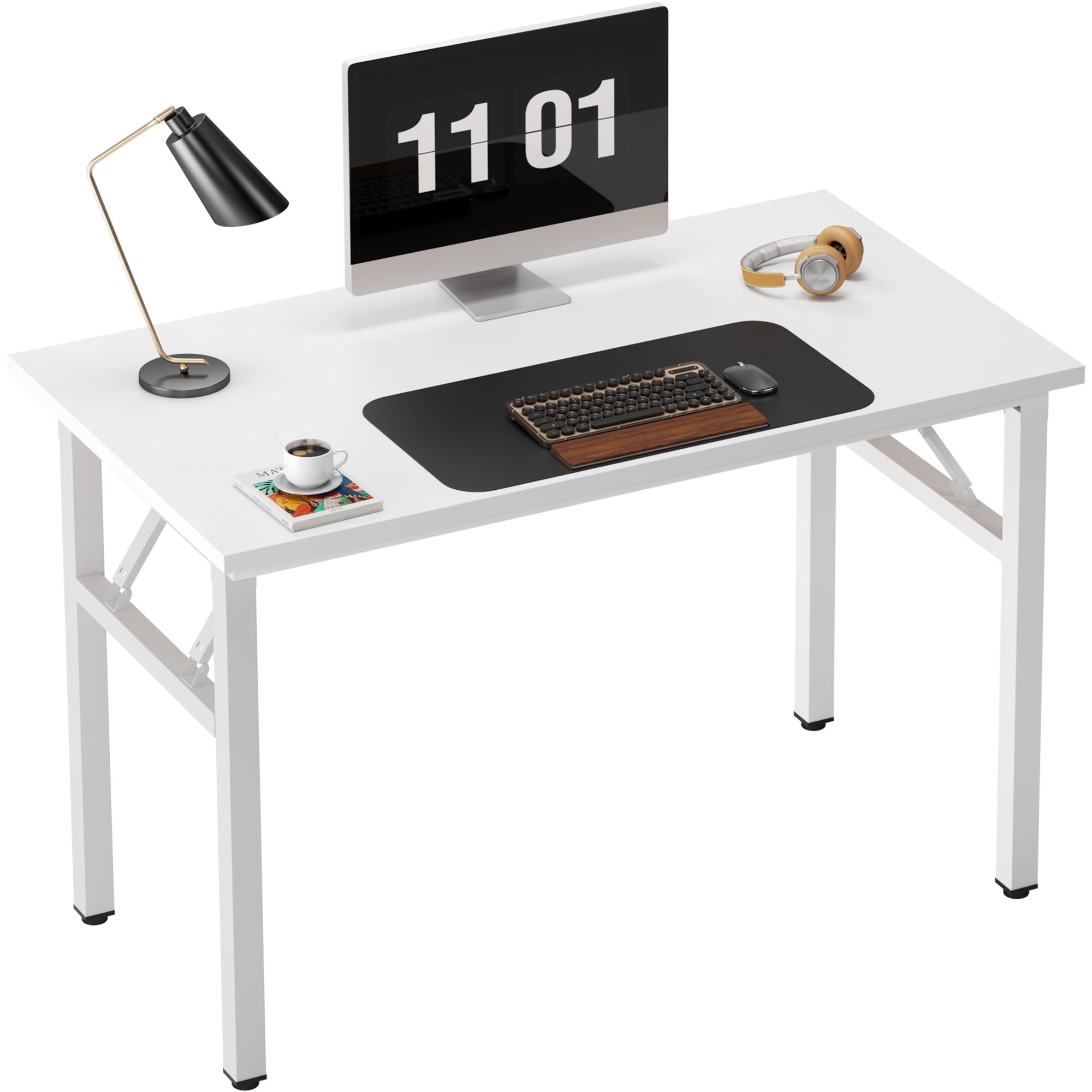Need 39.4 inch Computer Desk for Small Space Small Folding Table Small Writing Desk Compact Desk Foldable Desk with BIFMA Certif