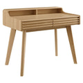 Modway Render Mid-Century Modern Office, Writing Desk, Oak