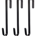 Zhehao 3 Pieces Christmas Decor Metal Wreath Hangers Over The Door Light Handy Wreath Hanger Hanging Hook (12 Inch, Black)