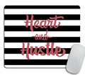 Pingpi Whimsical Quote Mousepad Heart And Hustle - Mousepad Mat Personalized Quote Office Decor Desk Accessories