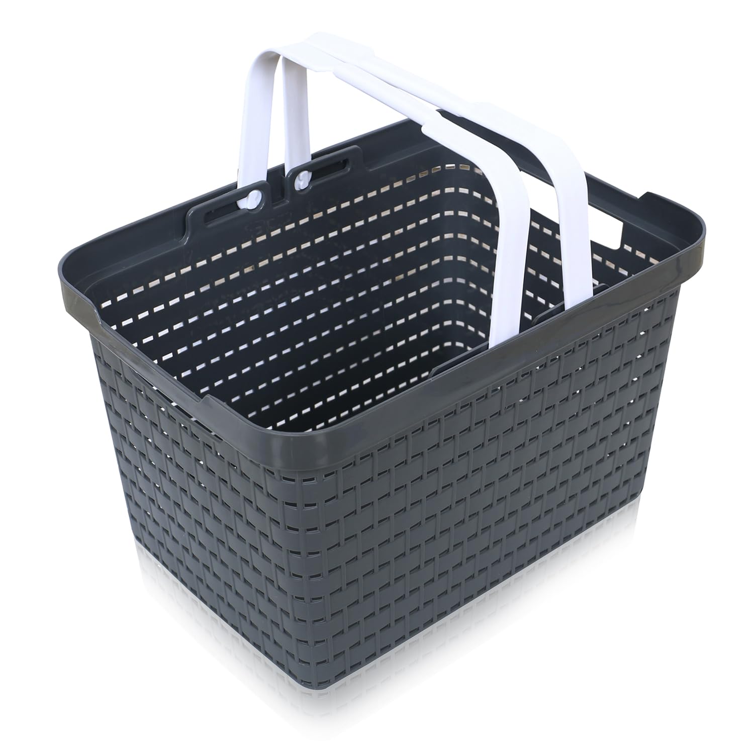 Kuber Industries Plastic Basket | Storage Basket For Fruits | Storage Basket For Picnic | Storage Basket For Kitchen | Rectangul