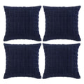 Fancy Homi 4 Packs Navy Blue Decorative Throw Pillow Covers 20X20 Inch For Living Room Couch Bed Sofa, Rustic Modern Farmhouse B