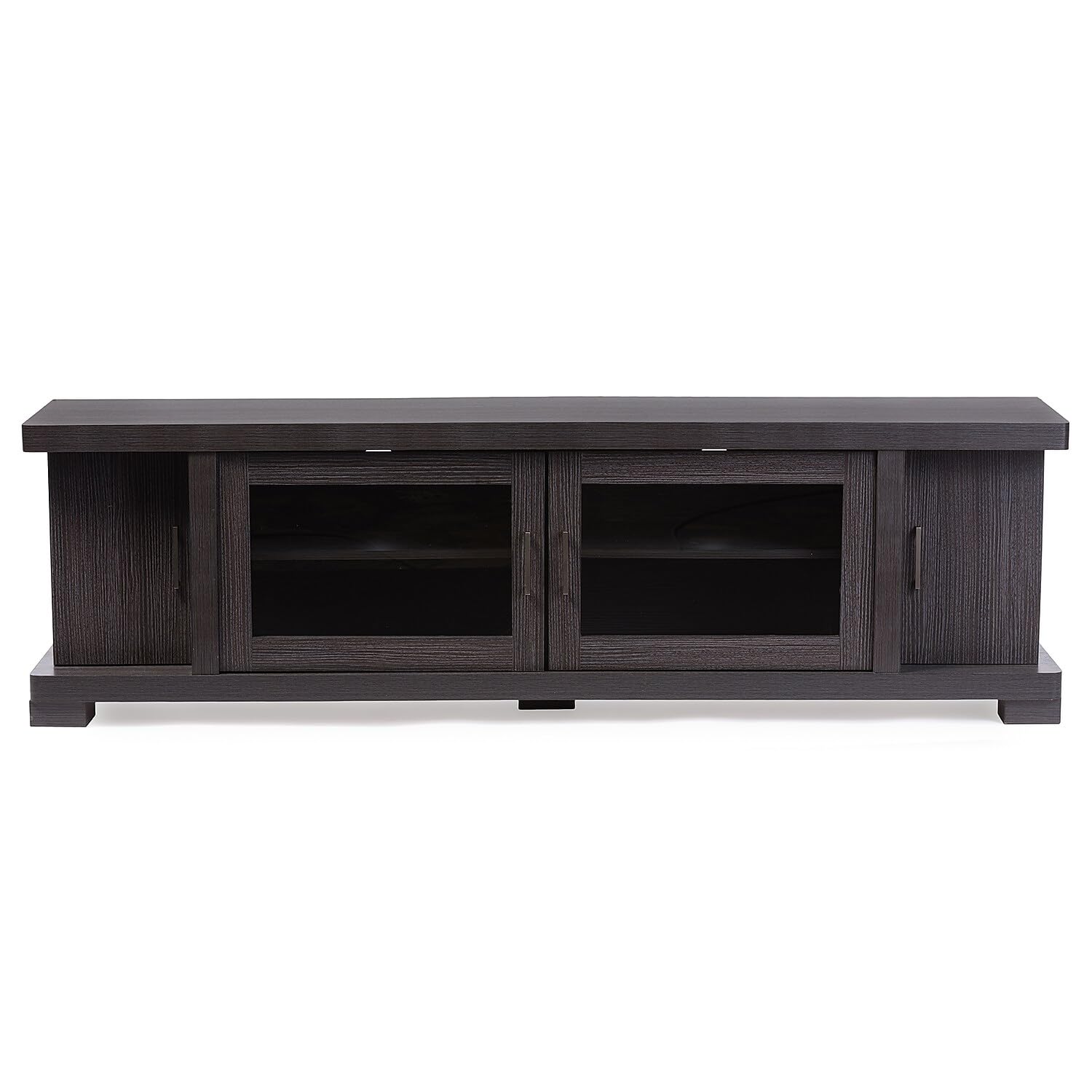 Baxton Studio TV838076-Embosse tv-Stand, 70, Grey/Dark Brown