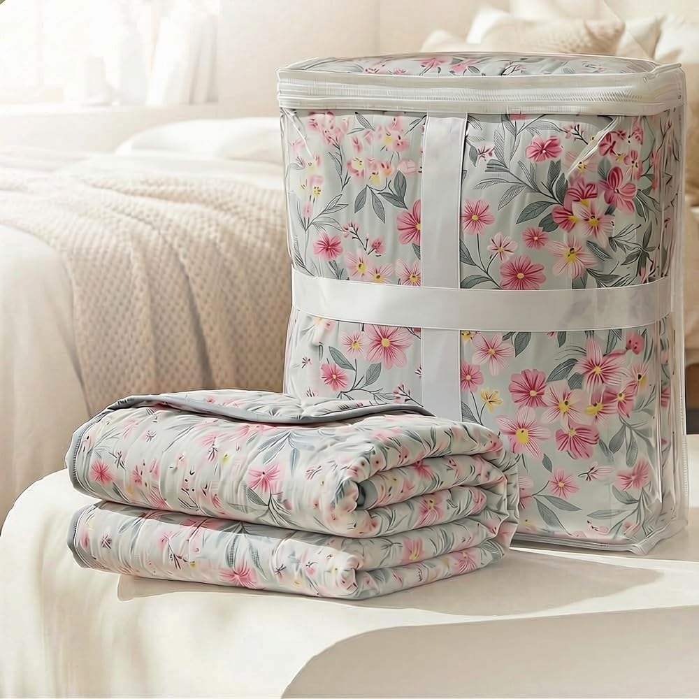 haus & kinder Reversible Double Dohar Set of 1 | Lightweight AC Blanket | Grey | 224x248 cm Double Bed Dohar for Summer, AC & Al