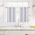 Ivaza Small Window Curtains For Kitchen And Bedroom,Ac Window  Grommet Short Black Out Curtains Pack Of 1 (3 Feet Size) White