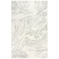 Peace 5' X 7'6" Abstract Ivory/Grey/White Hand-Tufted Area Rug