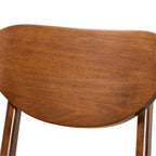 Baxton Studio Katya Mid-Century Modern Grey Fabric Upholstered and Walnut Brown Finished Wood 2-Piece Counter Stool Set