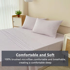 Nsnlgsgc Pink Gingham Queen Sheet Set, Soft Brushed Microfiber Plaid Queen Bed Sheets, 4-Pieces Grid Sheet Set With Deep Pocket