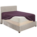 Hearth & Harbor Extra Deep Pocket Full Fitted Sheet, Purple Full Size Fitted Sheet Only, 1800 Microfiber Fitted Bed Sheet, Ultra Soft Full Bed Fitted Sheet Fits Up To 24 Inch Mattress