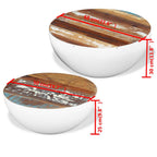 vidaXL Two Piece Bowl Shaped Coffee Table Set in Solid Reclaimed Wood and Steel Frame - Versatile, Durable, Uniquely Beautiful, Perfect for Any Living Room or Lounge