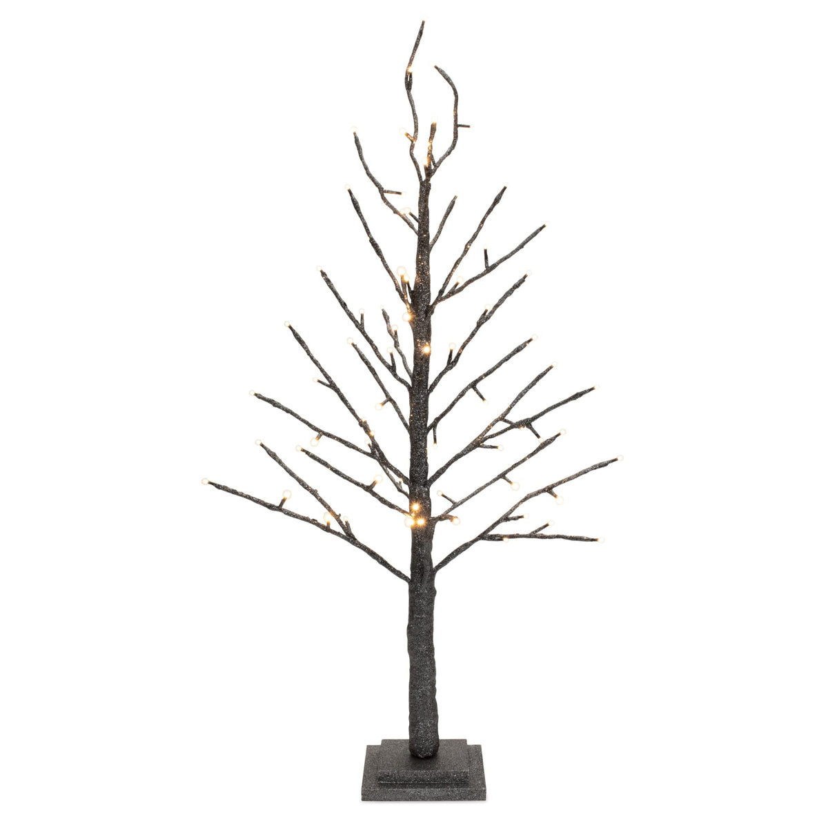 Melrose Paper 78 Led Lights Twig Christmas Tree, 36-Inch Height, Black, Holiday Season Decoration