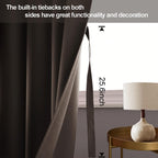 Jiuzhen Blackout Curtains With Tiebacks - Thermal Insulated, Light Blocking And Noise Reducing Grommet Curtain Drapes For Bedroom And Living Room, Set Of 2 Panels, Brown, 52X 63 Inch Length