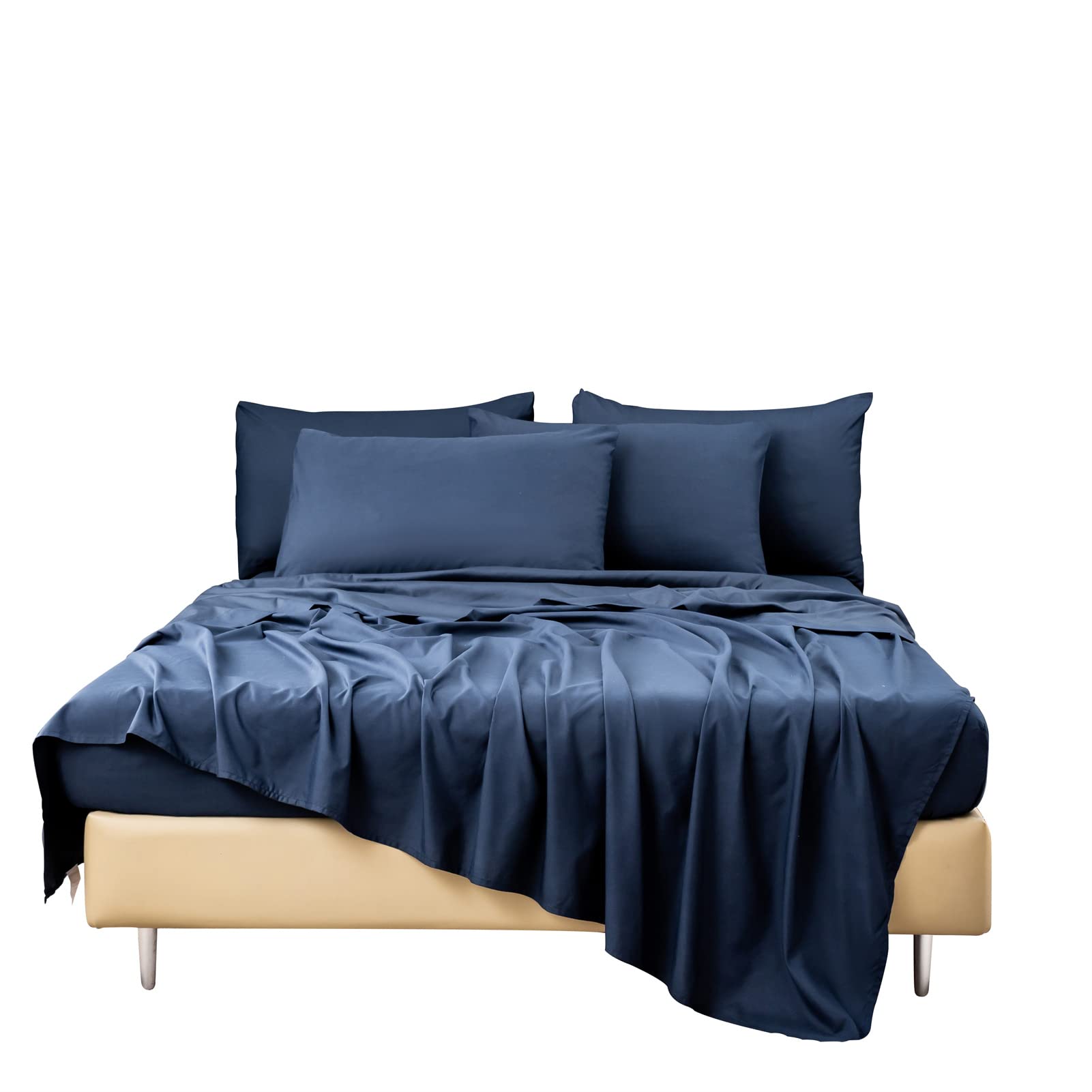 Bedlifes Queen Sheet Set- Cooling Sheets-Ultra Soft-Silky-Breathable-Deep Pocket- 1800 Series Bedding Set Microfiber Bed Sheets