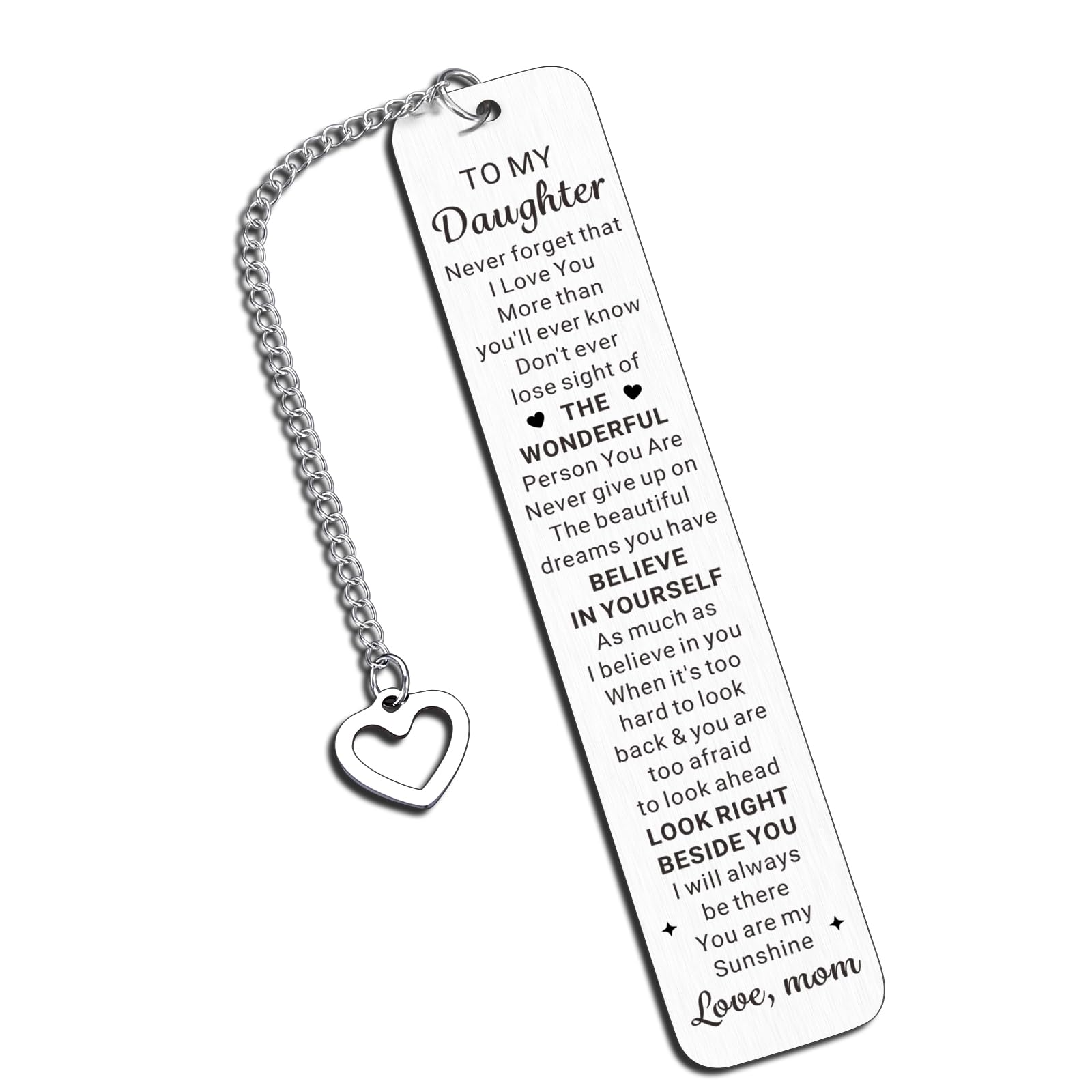 Valentine'S Day Gifts For Teen Girls 16-18, To My Daughter Gifts Inspirational Bookmarks From Dad Mom, 16Th 18Th 21St Daughter B