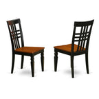 East West Furniture ANLG5-BCH-W 5 Piece Modern Dining Table Set Includes a Round Kitchen Table with Pedestal and 4 Kitchen Dining Chairs, 36x36 Inch, Black & Cherry