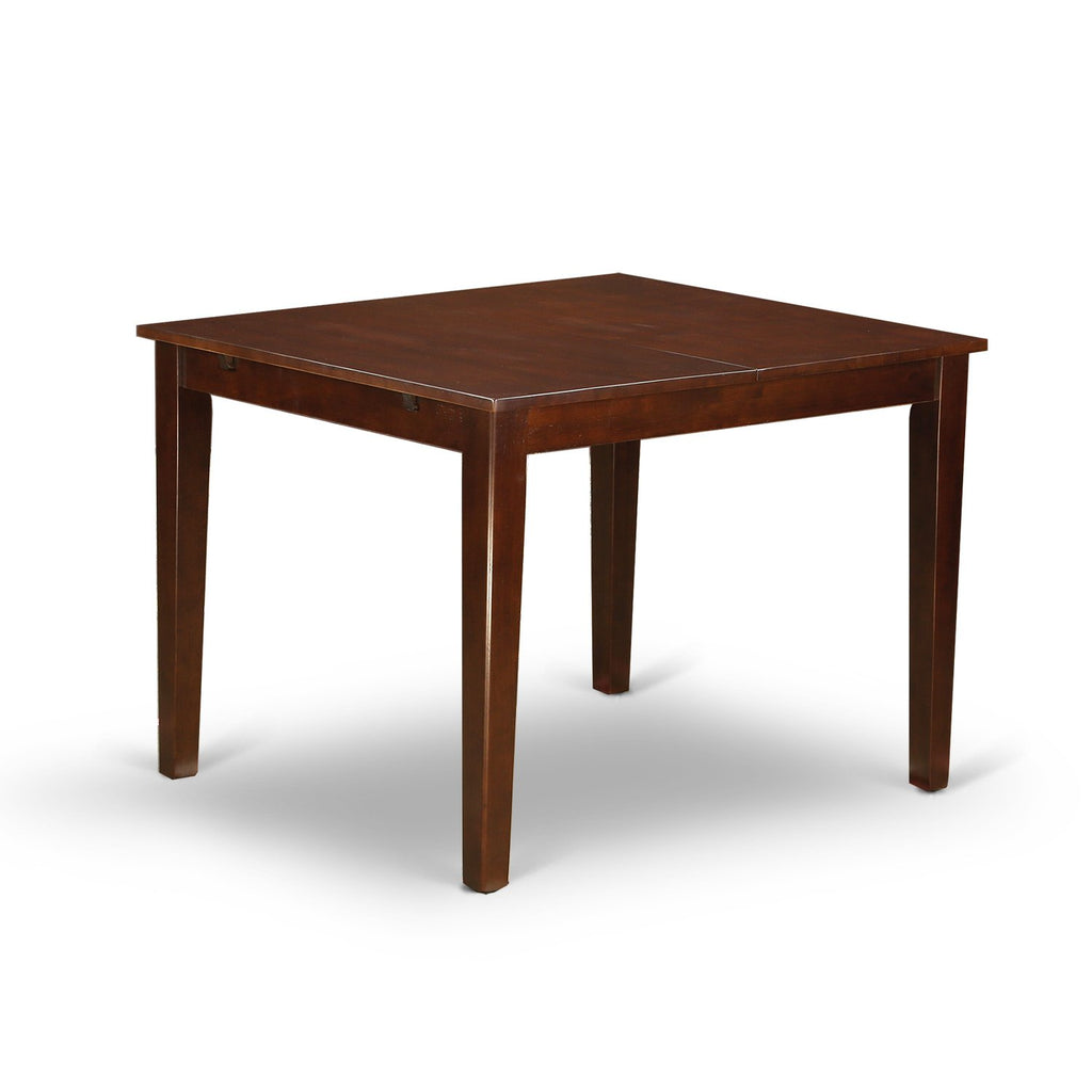 East West Furniture NOML3-MAH-LC 3 Piece Dining Table Set Contains a Rectangle Dining Room Table with Butterfly Leaf and 2 Faux Leather Upholstered Chairs, 32x54 Inch, Mahogany