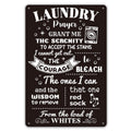 Funny Laundry Room Quote Metal Tin Sign Wall Decor, Laundry Prayer Grant Me the Serenity to Accept Laundry Room Sign for Home De