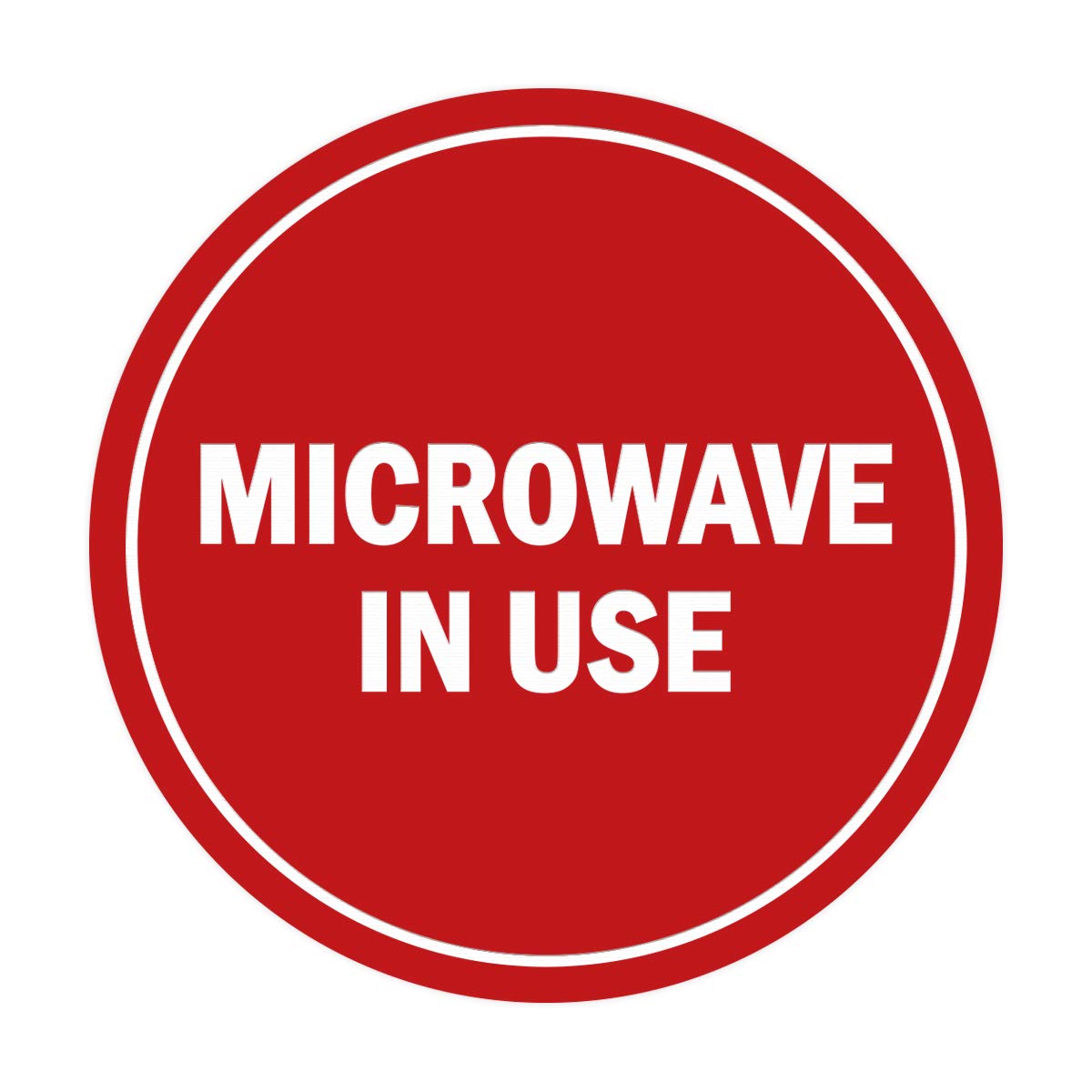 Signs Bylita Circle Microwave In Use Sign (Red) - Medium