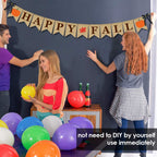 Erkoon Happy Fall Burlap Banner Happy Fall Sign Pumpkin Flag Rustic Natural Fall Harvest Banner For Autumn Home Party School Par